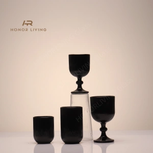 black matte glassware minimal