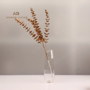 clear glass tapered vase