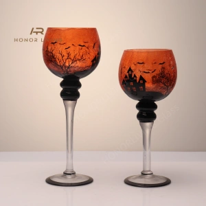 goblet halloween glass vase
