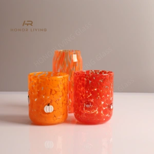 red glass tumblers